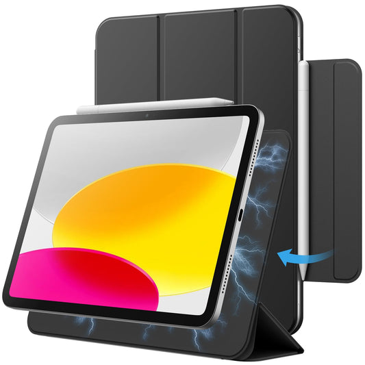 JETech Magnetic Case for iPad (A16) 11th/10th Generation (2025/2022), Magnetic Attachment, Slim Protective Cover with Auto Sleep/Wake (Black)