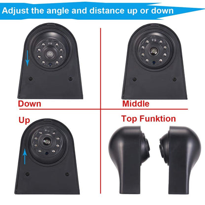 Car brake light reverse camera for VW T5 Bus Transporter Multivan Caravelle (New feature: adjustable angle and distance)