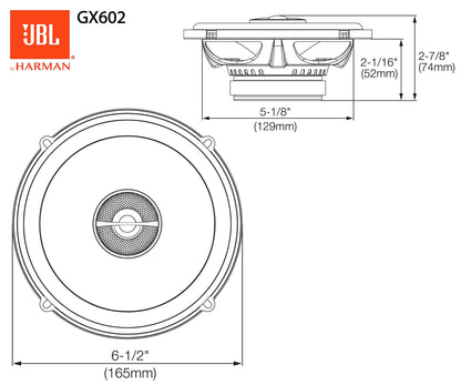 JBL GX602 2-way car speaker set from Harman Kardon - 180 watts car sound system car speakers boxes 16-17 cm (6-1/2 inches)