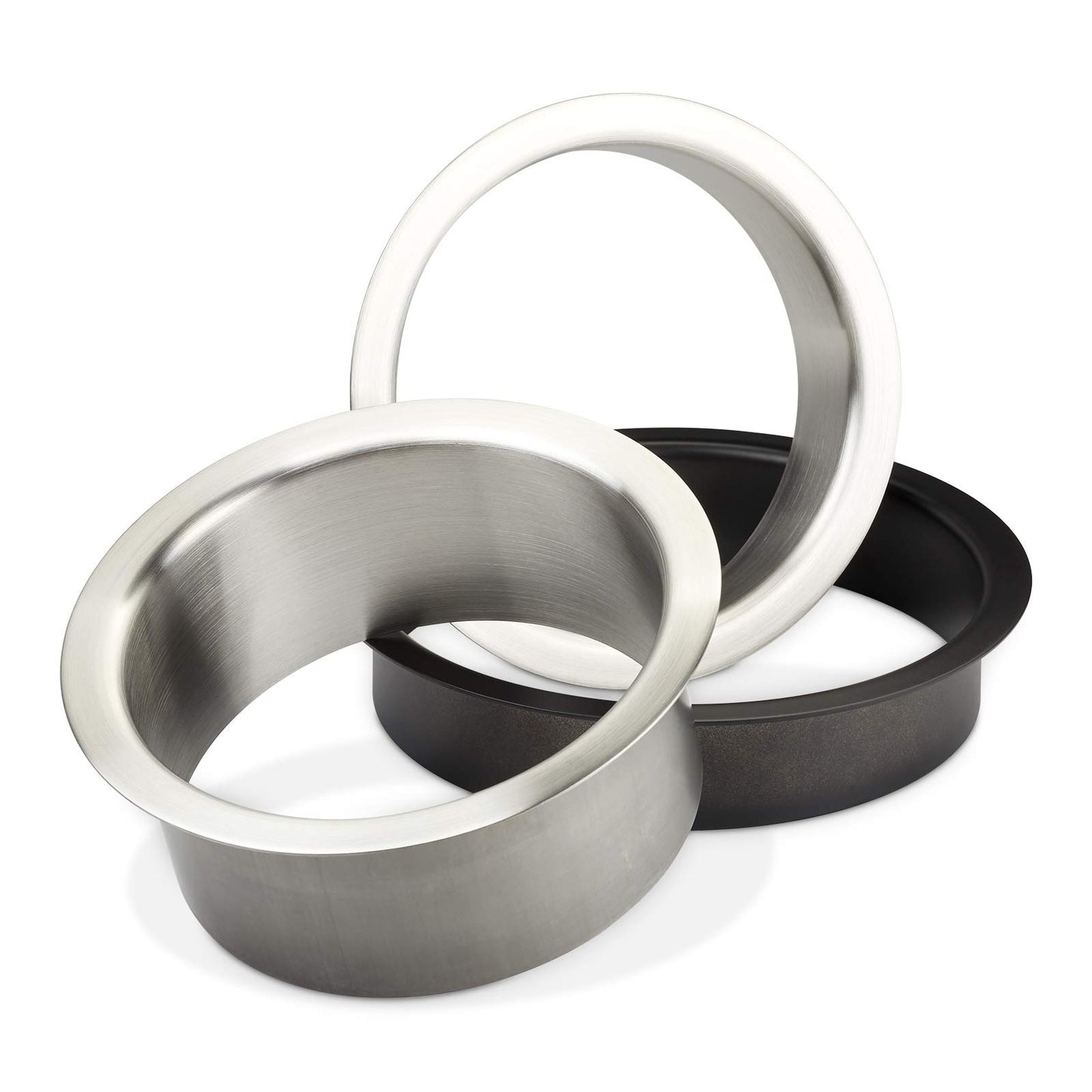 SOTECH Waste Chute Ring Stainless Steel matte black painted Ø 180 mm Height 41.5 mm for installation in washbasins or countertops Laundry chute