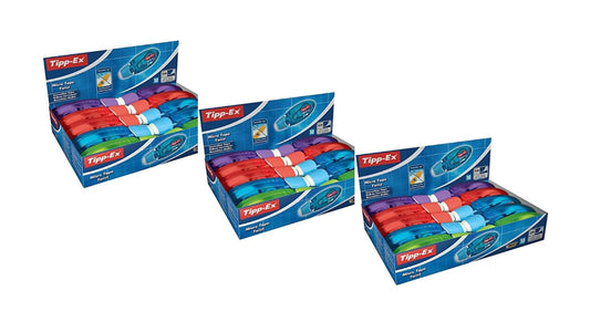 Tipp-Ex Correction Tape Micro Tape Twist with cap - 4 colors - 8m x 5mm - 3 packs of 10 - Perfect for office, home office & school