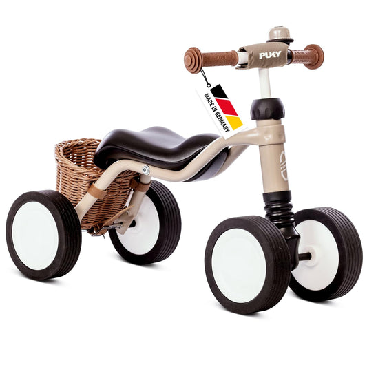 PUKY WUTSCH Bundle | Safe balance bike | For toddlers from 1.5 years | Sliding vehicle | Pendulum axle | With safety handlebars (Dusty Sand)
