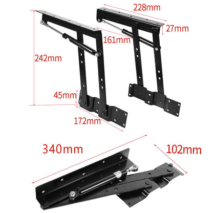 1 pair of furniture hinge springs lift-up spring hinges coffee table mechanism hardware top lifting frame for hardware furniture table