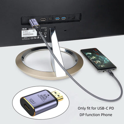 Cablecc USB-C Type-C Female to HDMI Sink HDTV Adapter, 8K @ 60Hz, 4K @120Hz for tablet & mobile & laptop.