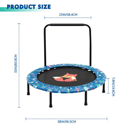 HOMCENT Kids Trampoline, 96 cm Mini Trampoline for Kids Indoor Outdoor Jumping Garden Trampolines