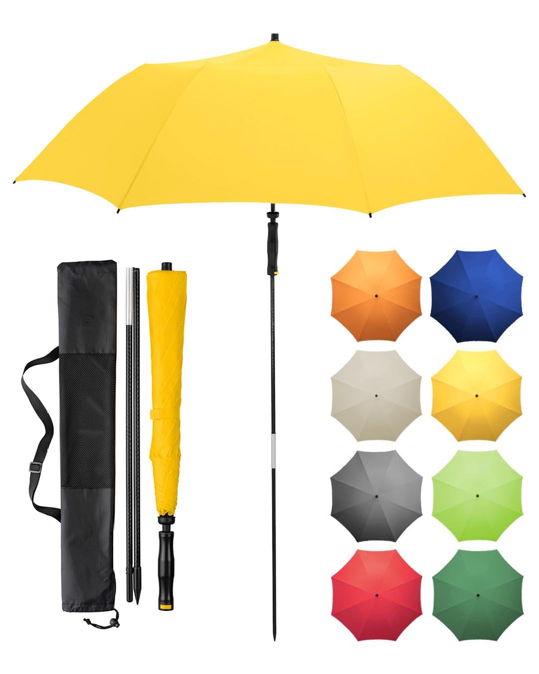 FARE Travel-Sun Umbrella Travelmate Camper - Lightweight & Compact, UV protection UPF50+, Perfect for Travel, Beach, Outdoor & Camping - Can also be used as a rain umbrella.