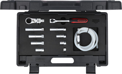 KS Tools 518.0320 Brake Bleeder Wrench Set for VAG, 11-piece