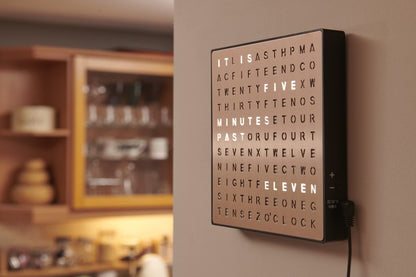 Auraglow LED illuminated USB wall or desk word clock, copper