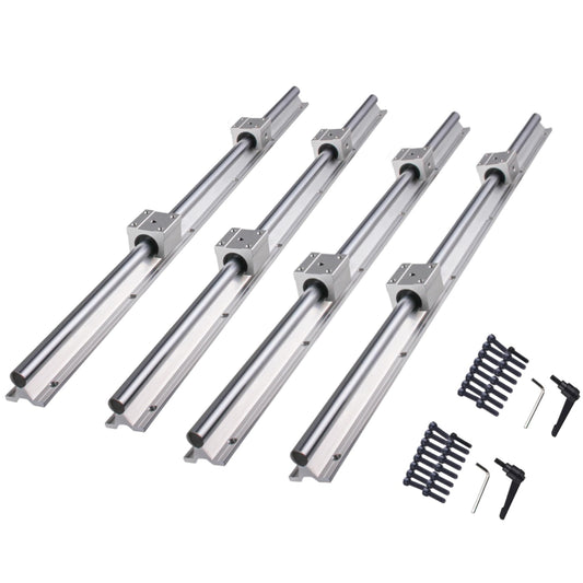CNCYEAH 4 pieces Linear Guide Rail SBR20-1500mm Linear Bearing Slide Kit with 4 Linear Guide Shafts and 8 SBR20UU Bearing Blocks for 3D Printer CNC