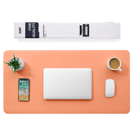 Multifunctional office mouse pad, BUBM 90x43cm waterproof desk pad made of PU leather, ultra-thin mouse pad, non-slip desk mat, for office and home.