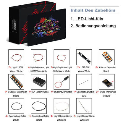 BrickBling LED Light Set for Lego 21330 Ideas Home Alone, Exclusive Lighting Collectible Home Decor Creative Gift (Lighting kit only, no Lego model) - Standard Version