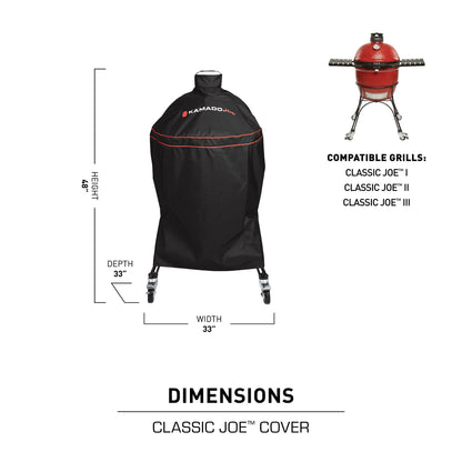 Kamado Joe® Classic Joe™ 18-inch Charcoal Grill Cover in Black