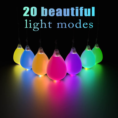 LED poi ball set for kids & adults - rechargeable fiber optic glow poi balls for professionals | LED pois for kids juggling | juggling set & light painting accessories | fire poi balls & glow balls