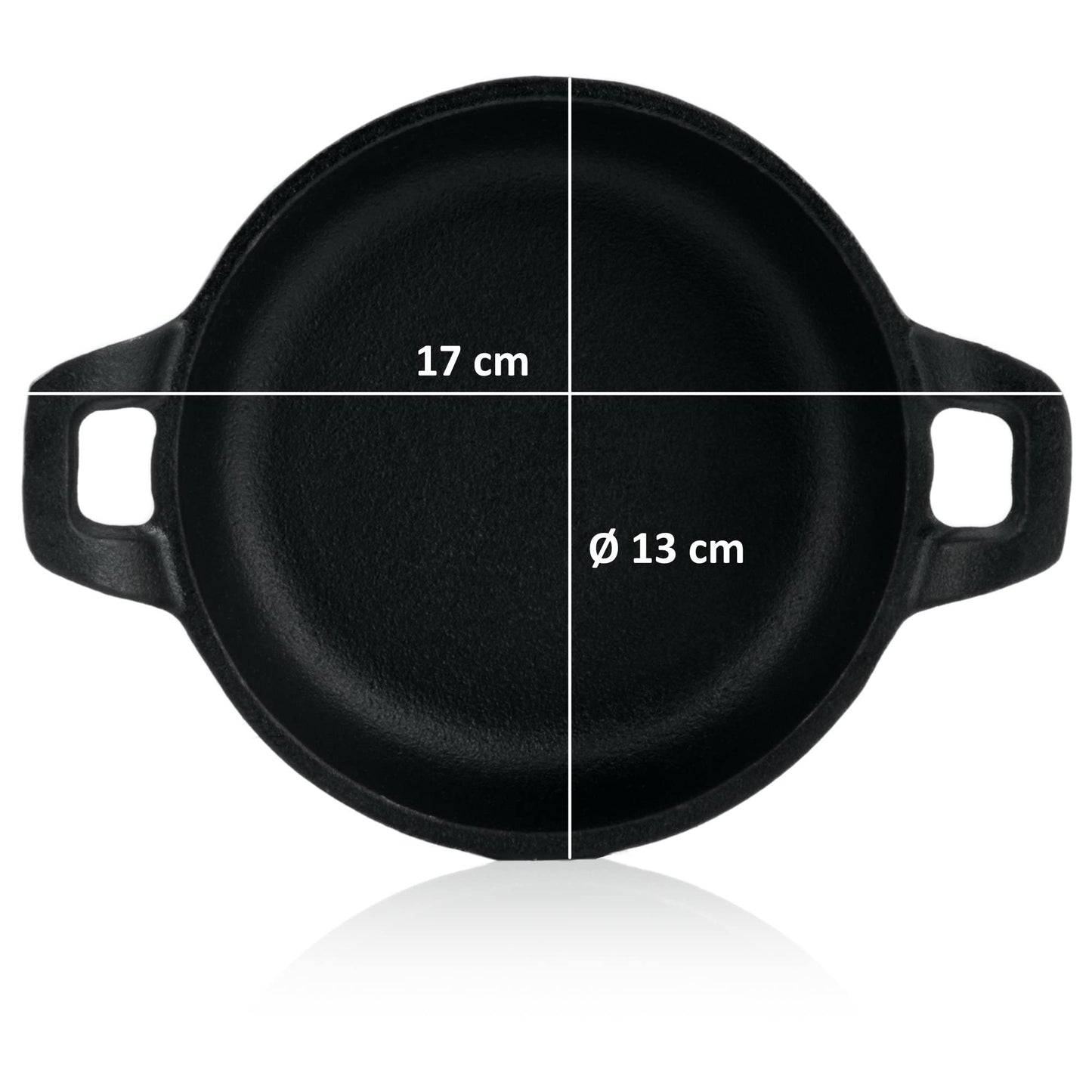 BBQ-Toro cast iron grill pans (set of 6) | Ø 13 cm | pre-seasoned | Cast iron grill pans, pans, serving pans, grill pans, cast iron pans