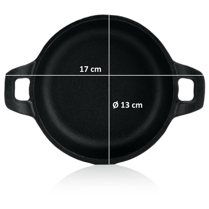 BBQ-Toro cast iron grill pans (set of 6) | Ø 13 cm | pre-seasoned | Cast iron grill pans, pans, serving pans, grill pans, cast iron pans