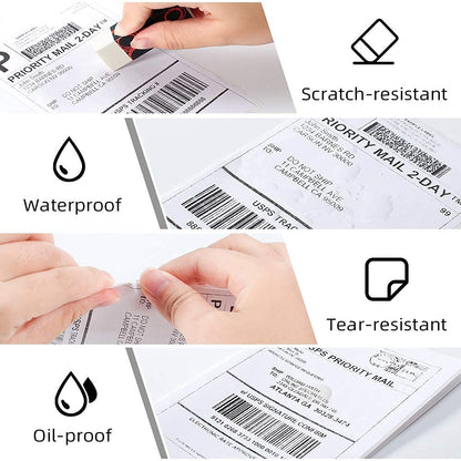 Phomemo labels 4x6 1000 labels/stack, Shipping labels compatible with MUNBYN, Phomemo, Polono label printers, BPA-free thermal labels adhesive for DHL, UPS, DPD-100 x 150 mm