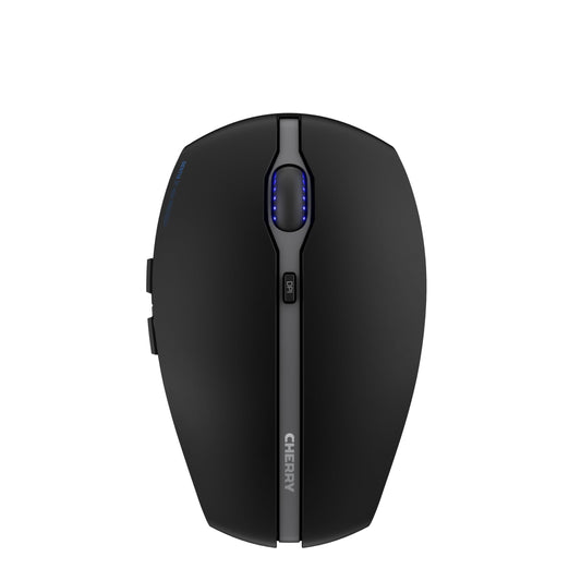 CHERRY GENTIX BT, Wireless Bluetooth mouse, Multi-Device function for up to 3 devices, Switchable resolution (1000/2000 dpi), Battery-powered, Black