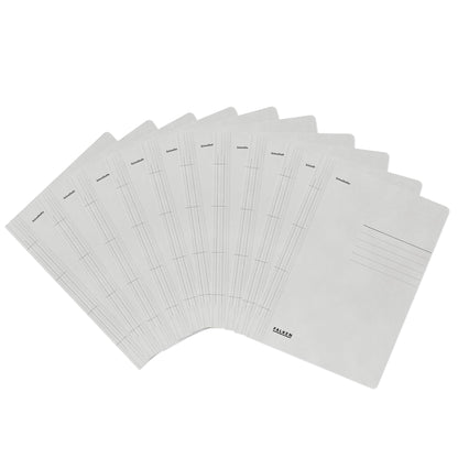Original Falcon 100-pack recycled fasteners size A4 grey. Made in Germany with Blue Angel certification. Ideal for school and university use.