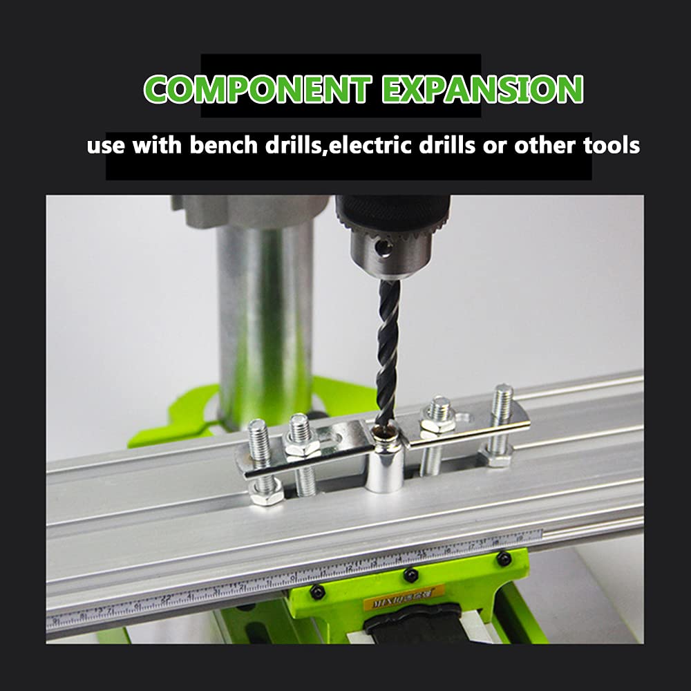 PEALOV Cross Table Milling Table, Milling Table Work Table Machine, cross table drilling machine metal milling machine, cross slide table coordinate table cross table drilling table home improvement DIY bench drill, 310*90mm