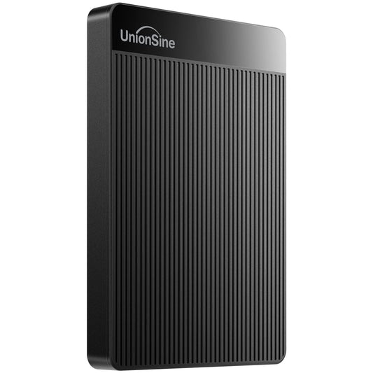 UnionSine External Hard Drive 500GB ultra-thin portable 2.5 inch USB 3.0, SATA, HDD storage for PC, Mac, TV, Wii U, Xbox, PS4 (Black) HD2510