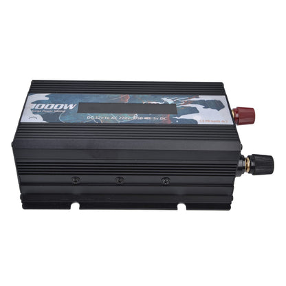 300W Pure Sine Wave Inverter DC 12V to AC 220V Multifunctional Battery Converter for Home, RV, Truck (Black)