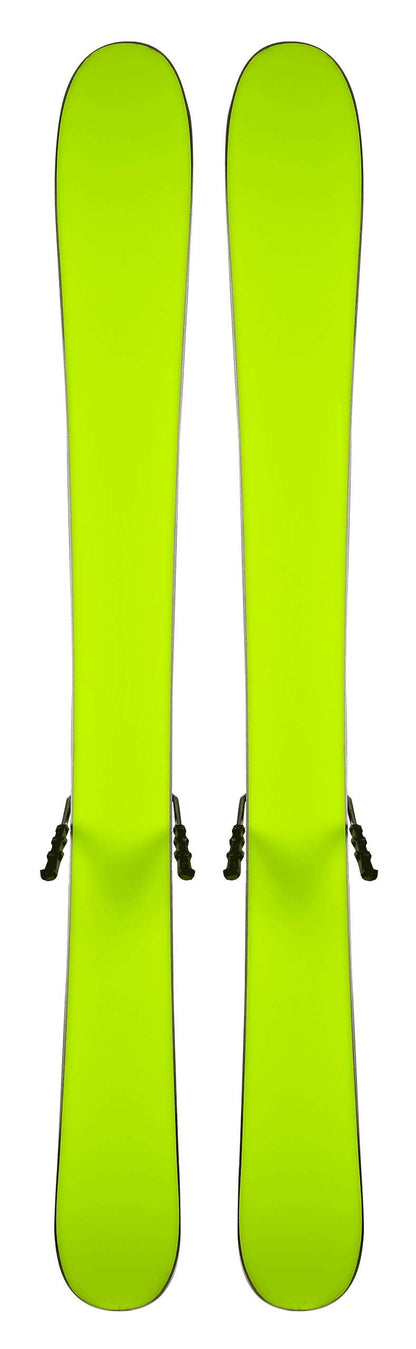 GPO Snowblade Hot Stamp, short skis including Tyrolia SR-10 safety bindings, 99 cm length, Big-Foot skis for men and women.
