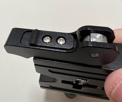 Matterport quick release camera clamp for tripods with adjustable lever knob.
