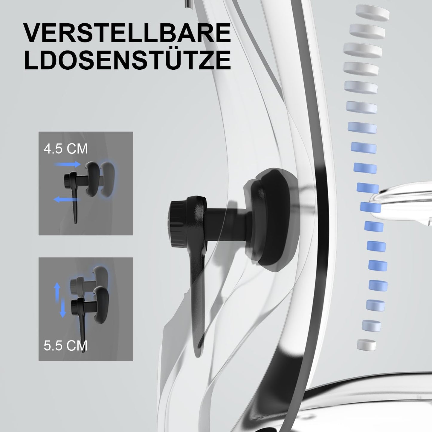 SIHOO ergonomic office chair features adjustable lumbar support, headrest, and armrests, height adjustment, rocking function, supports up to 150kg/330lb.