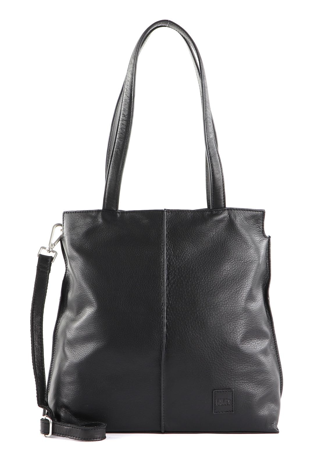 FREDsBRUDER shoulder bag for women with label appliqués.