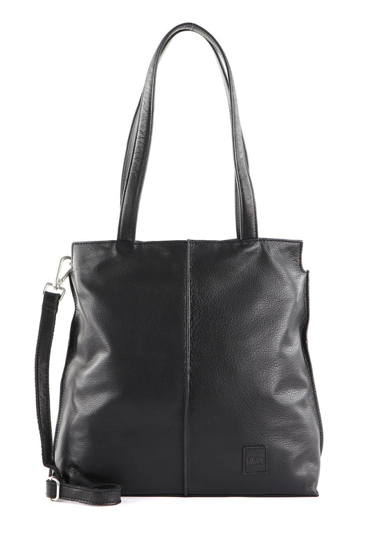 FREDsBRUDER shoulder bag for women with label appliqués.