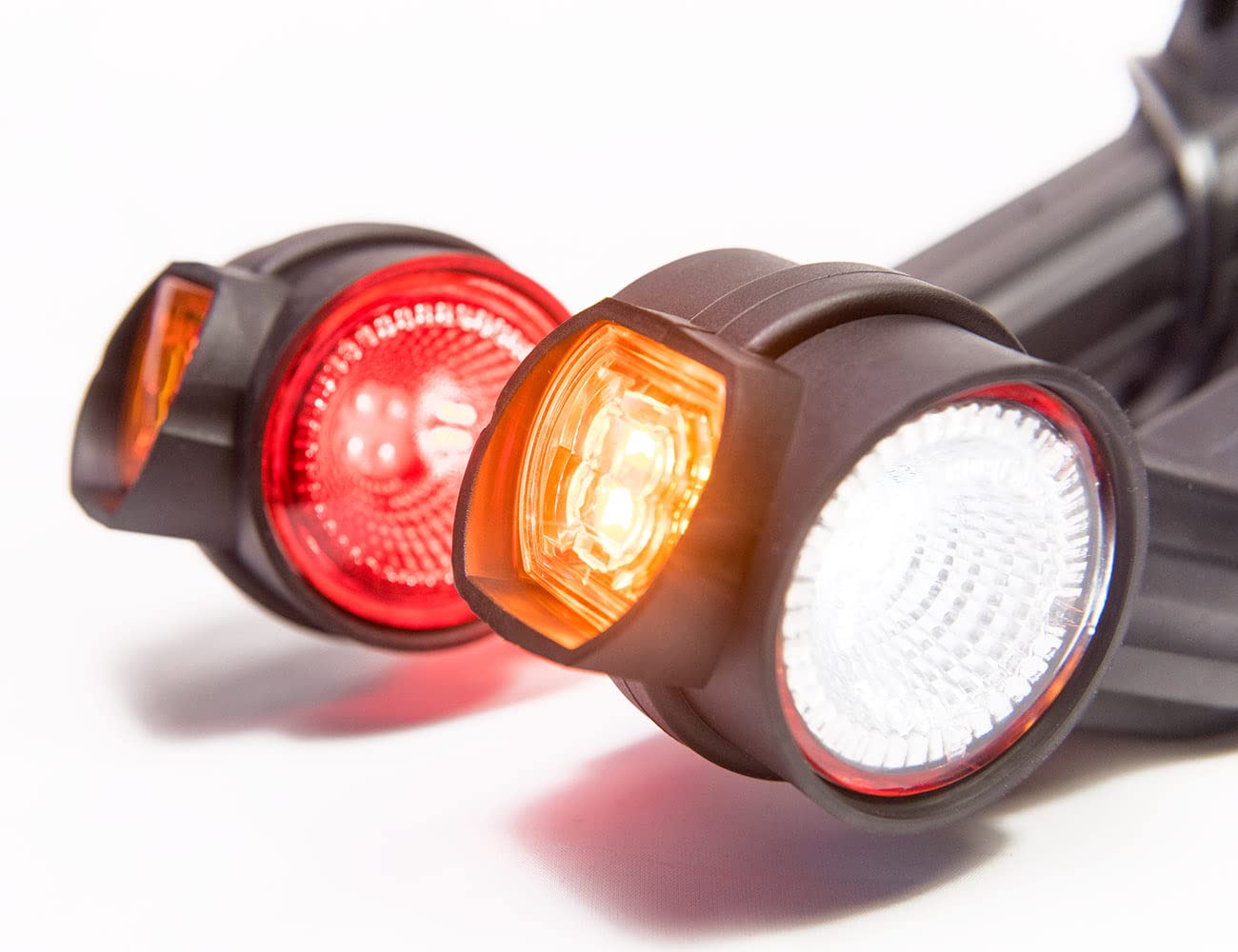 2 x LED rubber side marker light 12V 24V with E-mark position light car truck car trailer lamp light white red orange