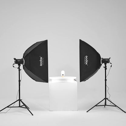 2 Pack GODOX LA150D LED Video Light Kit, Litemons LED Continuous Light with softbox light stands for photo studio