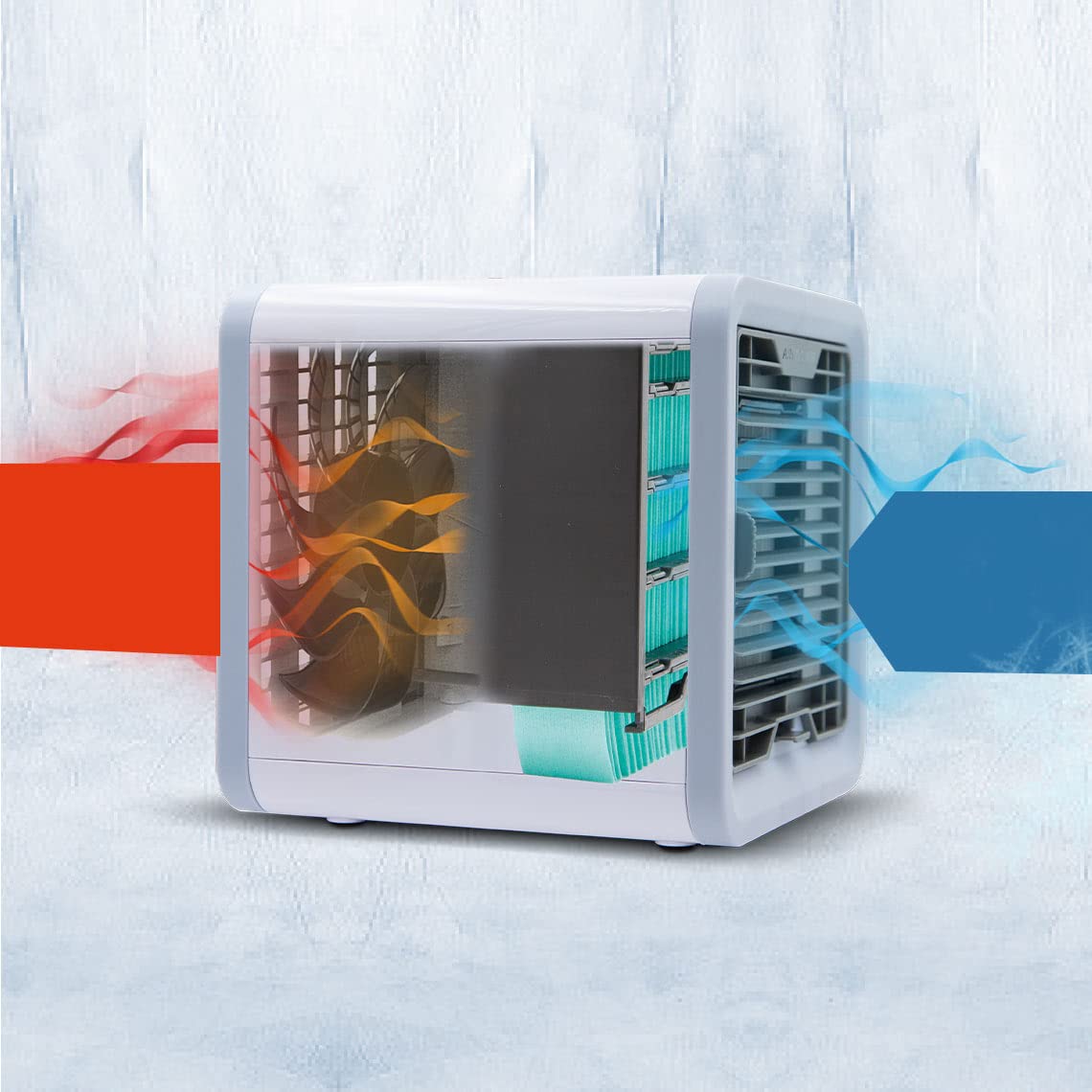 Livington Arctic Air - The original from TV - Air cooler with water cooling - Portable air conditioner without exhaust hose - Humidifier - Evaporative cooler - Small fan