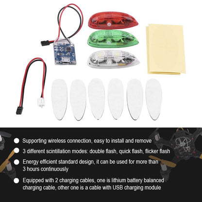 rc fixed wing light, wireless LED light for rc fixed wing aircraft, light for rc helicopter, drone, model airplane, DIY projects