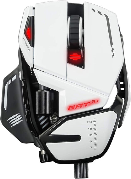 MadCatz R.A.T. 8+ Optical Gaming Mouse, White