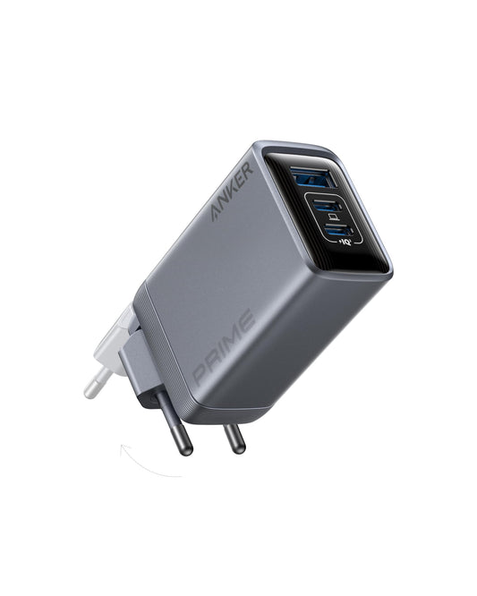 Anchor Prime Charger, 100W USB-C Charger, 3 Port GaN foldable and compact Anchor wall charger, for MacBook, iPad, iPhone models iPhone 17/16/15 Series, Galaxy S24/S23, and more.