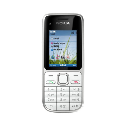 Nokia C2-01 phone (unbranded, 2 inch display, 3.2 megapixel camera) warm silver.