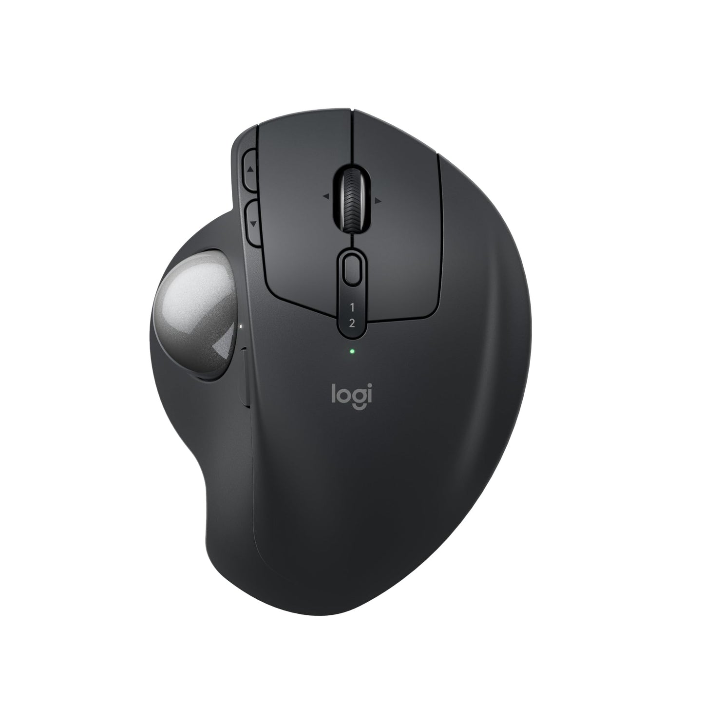 Logitech MX Ergo S Advanced wireless trackball mouse, USB-C rechargeable ergonomic mouse with Bluetooth and encrypted dongle, 6 programmable buttons, for PC/Mac - Graphite
