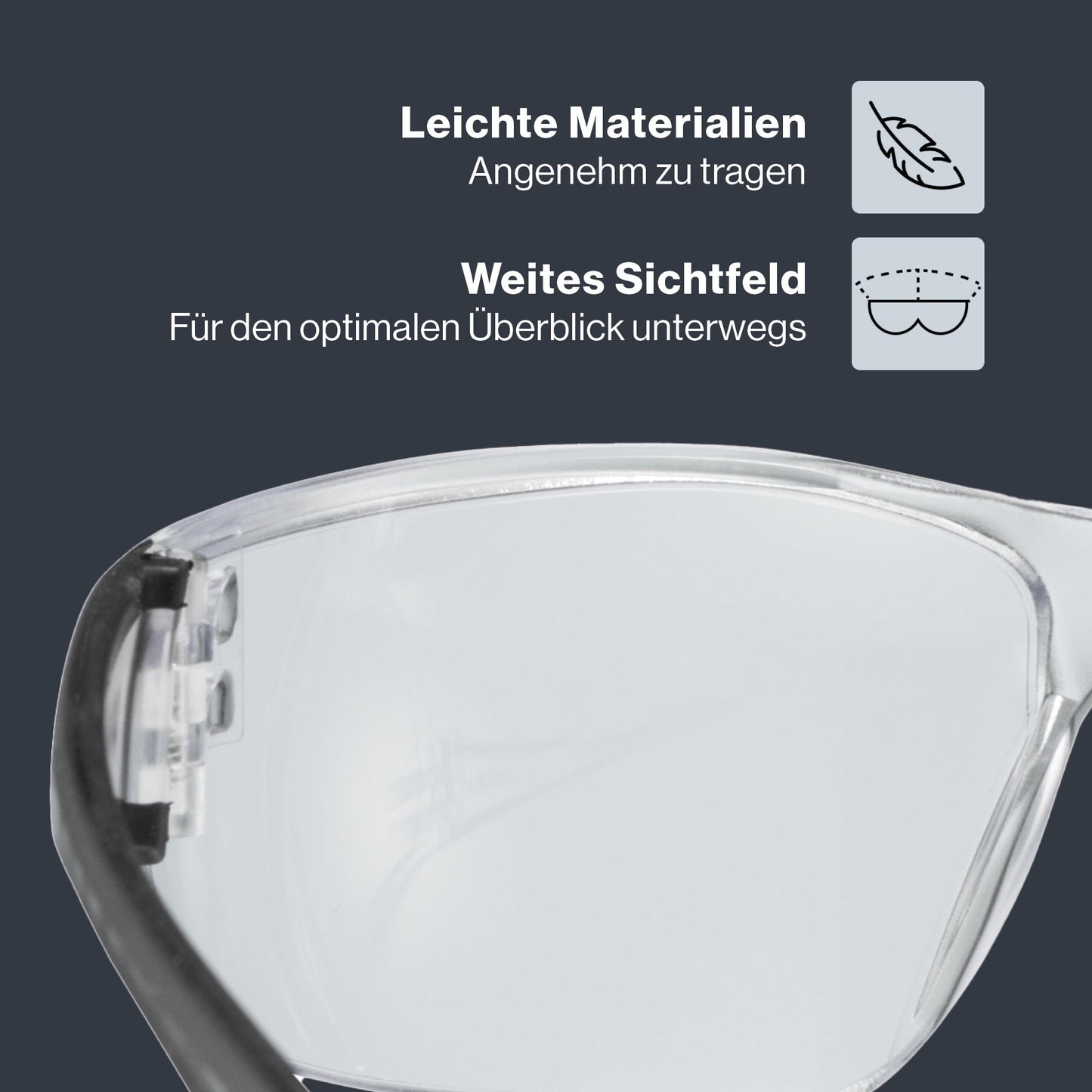Uvex sportstyle 204 - Sports glasses for women and men - 100% UVA, B, C protection - pressure-free fit & perfect grip - clear/clear - one size