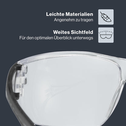 Uvex sportstyle 204 - Sports glasses for women and men - 100% UVA, B, C protection - pressure-free fit & perfect grip - clear/clear - one size