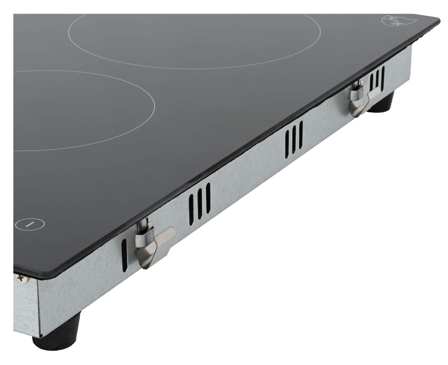 K&H Domino Glass Ceramic Cooktop VC-3002 [2 ZONES] - Hob 2 cooking fields Double - Cooktop 2 plates Independent - Double hotplate Built-in & freestanding - 30CM 3000 Watt - 9 power levels