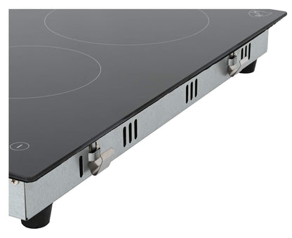 K&H Domino Glass Ceramic Cooktop VC-3002 [2 ZONES] - Hob 2 cooking fields Double - Cooktop 2 plates Independent - Double hotplate Built-in & freestanding - 30CM 3000 Watt - 9 power levels