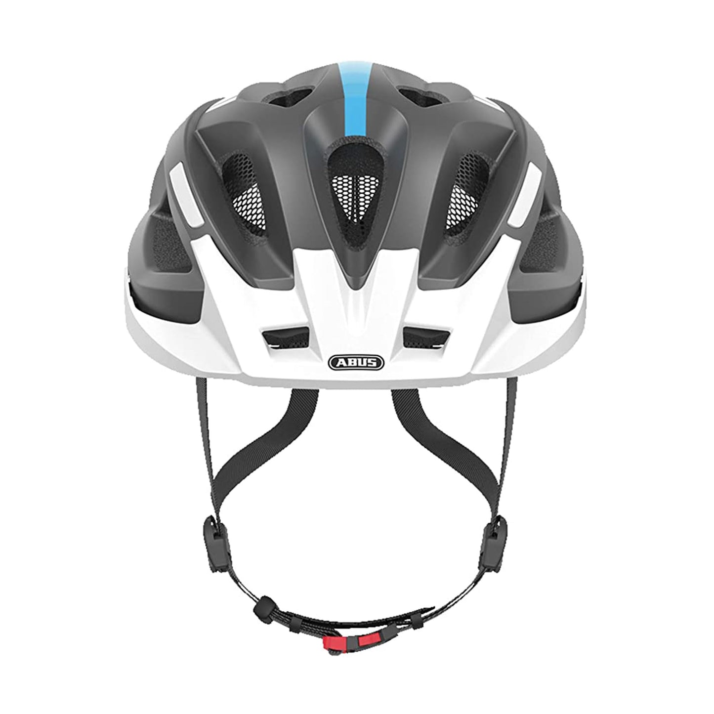ABUS urban helmet Aduro 2.0 - versatile bike helmet with integrated light - sporty design for city commuting - for men and women - Grey/White, Size M