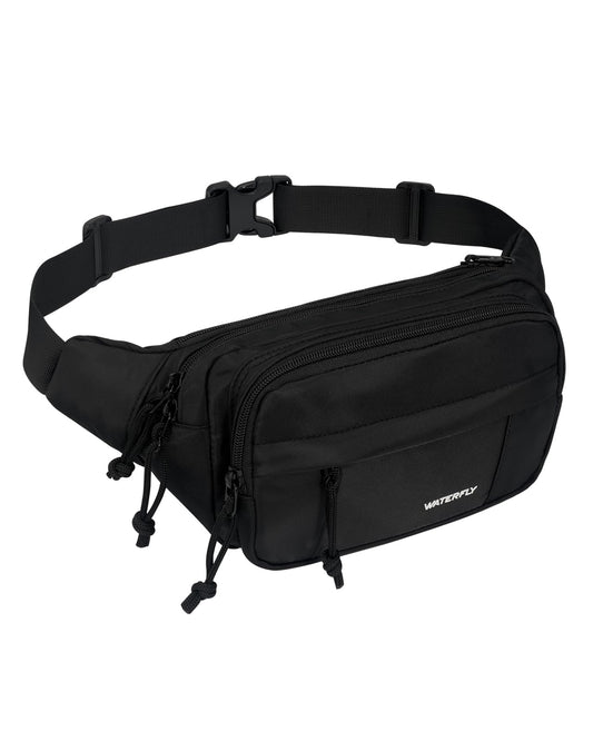 WATERFLY Waist Bag for Men and Women: Sporty Stylish Fanny Pack Small Festival Bumbag MTB Hipbag Walking Belly Bag Unisex Hip Bag for Sports Dog Training