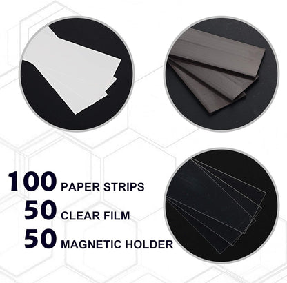 LLPT Magnetic Label Holders | Writable Magnetic Labels for School Office Whiteboards Refrigerators Magnetic Boards (MH26100) | 50 Pieces | 25MM x 100MM