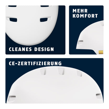 ABUS bike helmet XOXO - City helmet in skater look - suitable for skateboard, bike, scooter - with optimized chin padding - for teens and adults - Size L, White