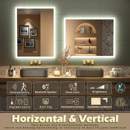 GANPE LED Bathroom Mirror (70 x 90 cm)