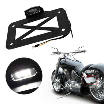 Baceyong motorcycle license plate light bracket, motorcycle side-mount LED taillight license plate holder. Fits motorcycles, sports bikes, cruisers, etc.