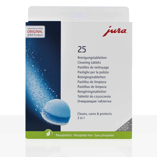 Jura cleaning tablets 3in1 for automatic coffee machines - 25 tabs (1 pack)