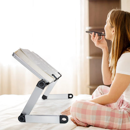 Adjustable Ergonomic Book Stand with Office Clips for textbooks, music books, tablets, notebooks, recipe books, and more.